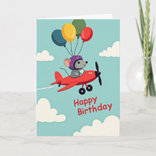 Tarjeta de cumpleaños del piloto caprichoso
