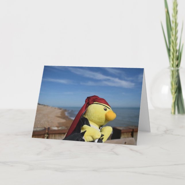 Tarjeta de cumpleaños del pirata Danny Duck (Anverso)