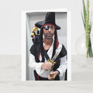 Tarjeta de cumpleaños del pirata Danny Duck