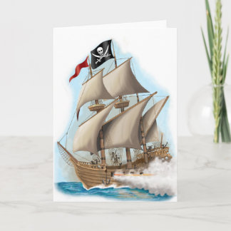 tarjeta de cumpleaños del pirata de los niños