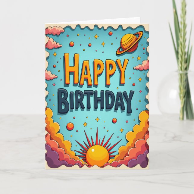Tarjeta de cumpleaños del planeta Bold (Anverso)