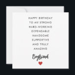 Tarjeta de cumpleaños del poema de Boyfriend<br><div class="desc">Para una personalización más avanzada de este diseño,  simplemente seleccione el botón "Personalizar It" de arriba.</div>