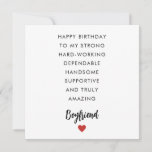 Tarjeta de cumpleaños del poema de Boyfriend<br><div class="desc">Para una personalización más avanzada de este diseño,  simplemente seleccione el botón "Personalizar It" de arriba.</div>