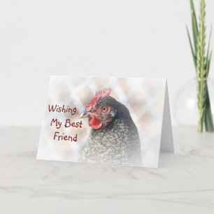 Tarjeta de cumpleaños del pollo del mejor amigo