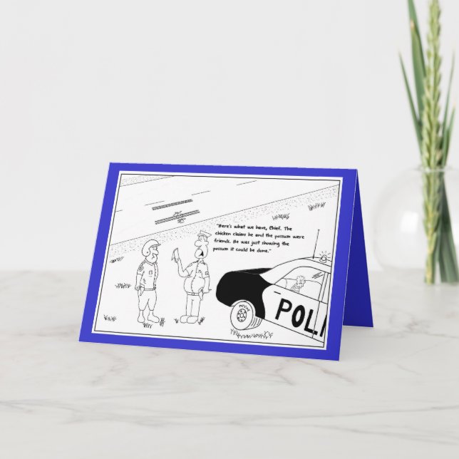 Tarjeta de cumpleaños del pollo y del oposum (Anverso)