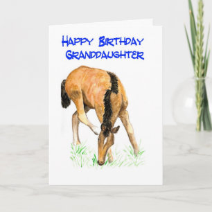 Tarjeta de cumpleaños del "potro" para la nieta