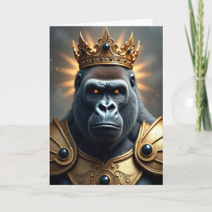 Tarjeta de cumpleaños del primate regio