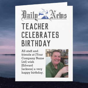Tarjeta de cumpleaños del profesor para personaliz