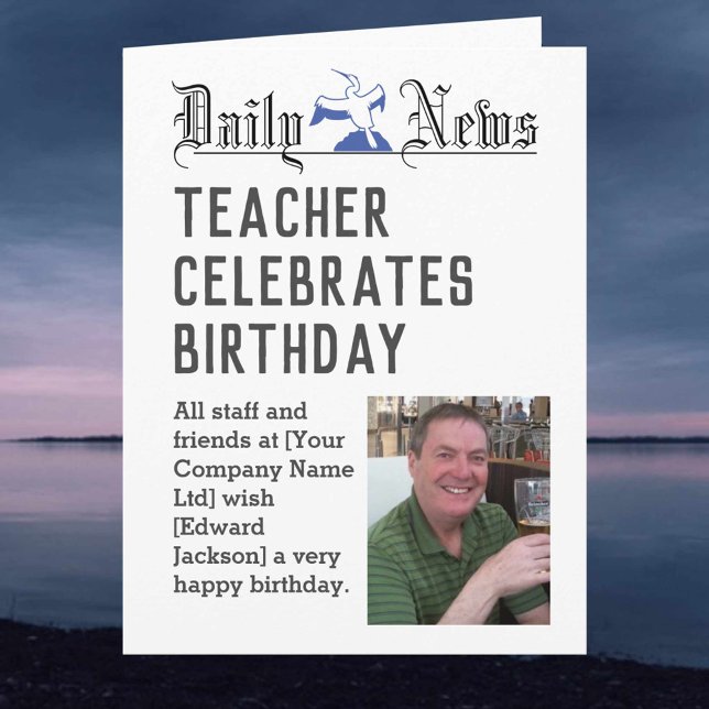 Tarjeta de cumpleaños del profesor para personaliz (Subido por el creador)