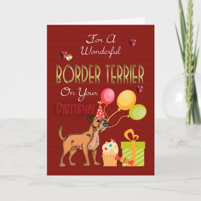 Tarjeta De Cumpleaños Del Propietario Para Un Terr (Anverso)