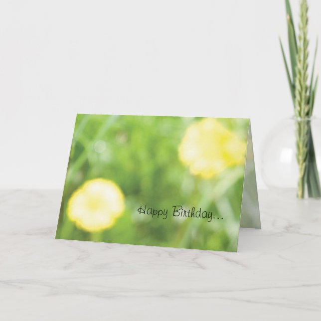 Tarjeta de cumpleaños del ranúnculo (Anverso)