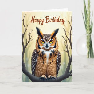 Tarjeta de cumpleaños del Raptor Dorado