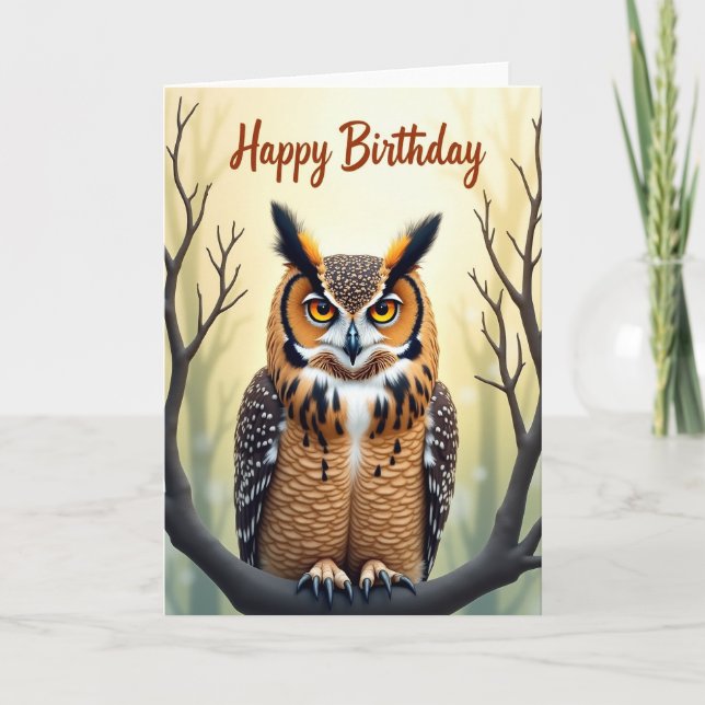 Tarjeta de cumpleaños del Raptor Dorado (Anverso)