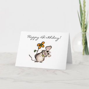 Tarjeta de cumpleaños del ratón