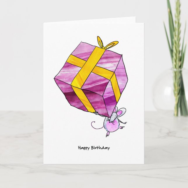 Tarjeta de cumpleaños del ratón (Anverso)