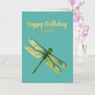 Tarjeta de cumpleaños del Relieve metalizado plega