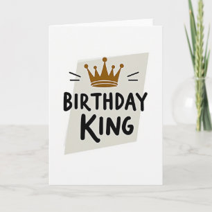 Tarjeta de cumpleaños del rey coronado