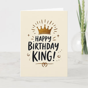 Tarjeta de cumpleaños del Rey Dorado