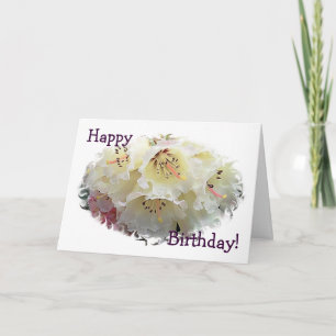 Tarjeta de cumpleaños del rododendro