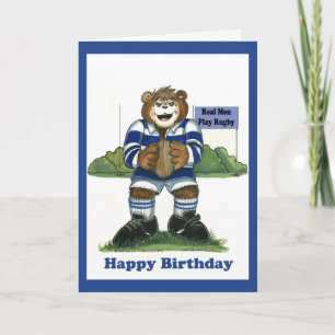Tarjeta de cumpleaños del rugbi