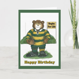 Tarjeta de cumpleaños del rugbi