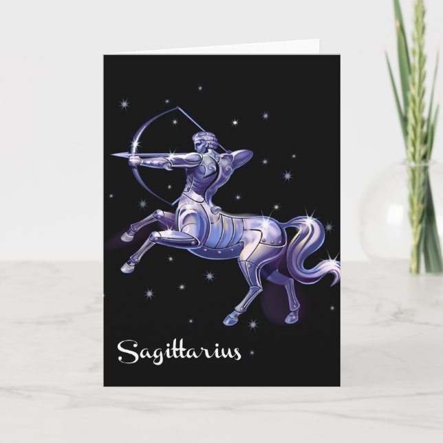 Tarjeta de cumpleaños del sagitario (Anverso)