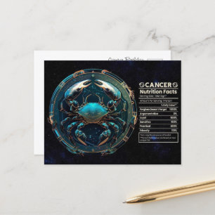 Tarjeta de cumpleaños del signo Cáncer del Zodiaco
