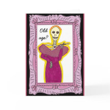Tarjeta de cumpleaños del Skeleton Old Age