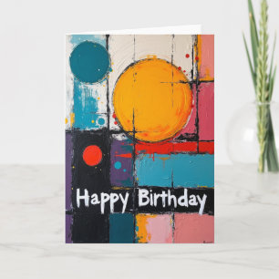 Tarjeta de cumpleaños del sol radiante