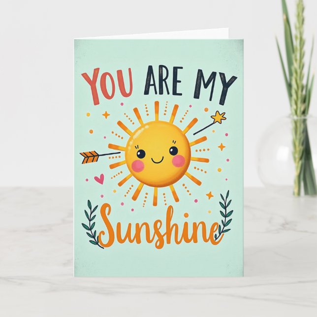 Tarjeta de cumpleaños del Sol sonriente (Anverso)