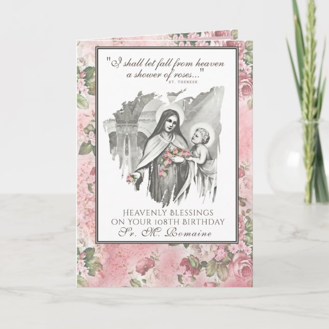 Tarjeta de cumpleaños del Sr. M. Romaine cumpleaño (Anverso)