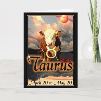 Tarjeta de cumpleaños del tauro