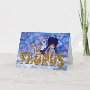 Tarjeta de cumpleaños del tauro linda