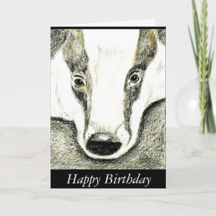 Tarjeta de cumpleaños del tejón (a211)