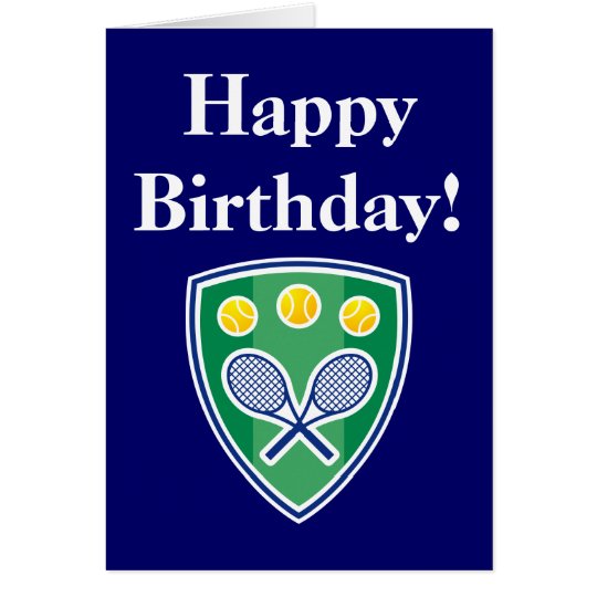 Tarjeta de cumpleaños del tenis