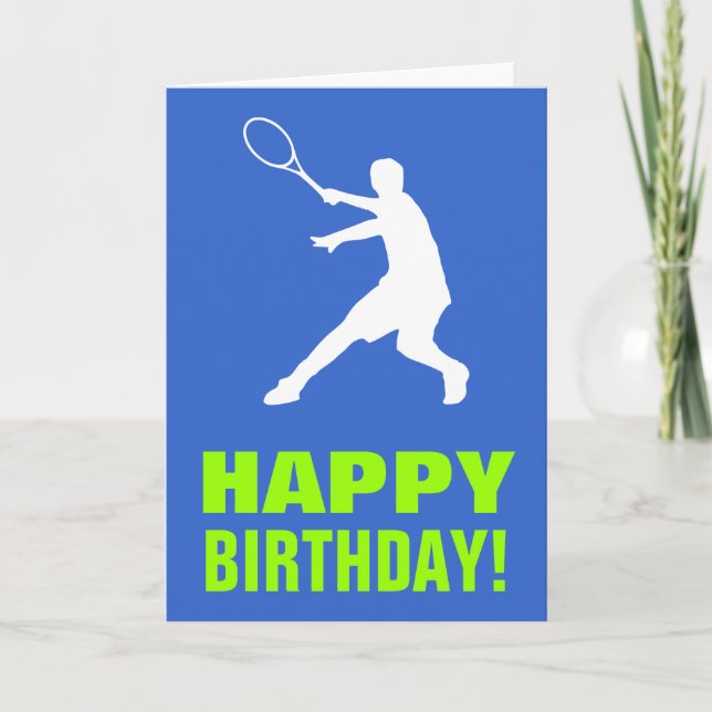 Tarjeta de cumpleaños del tenis (Anverso)