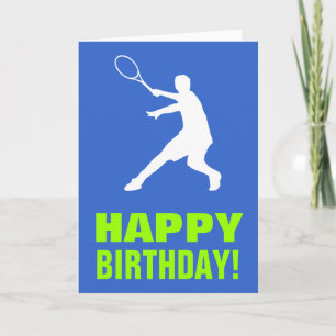 Tarjeta de cumpleaños del tenis