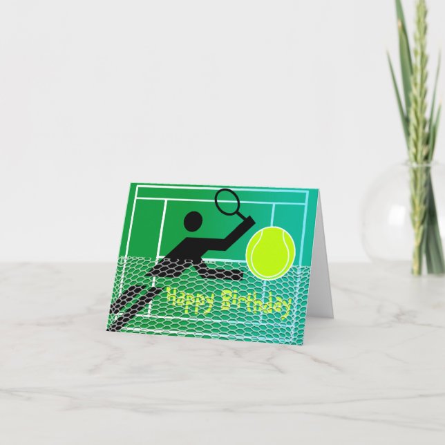Tarjeta de cumpleaños del tenis (Anverso)