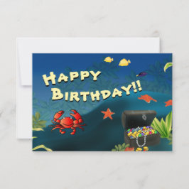Tarjeta de cumpleaños del tesoro - Personalizada
