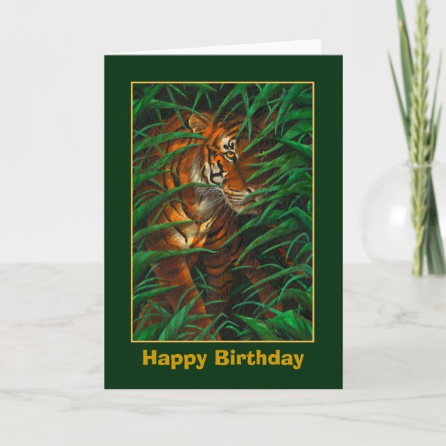 Tarjeta de cumpleaños del tigre (Anverso)