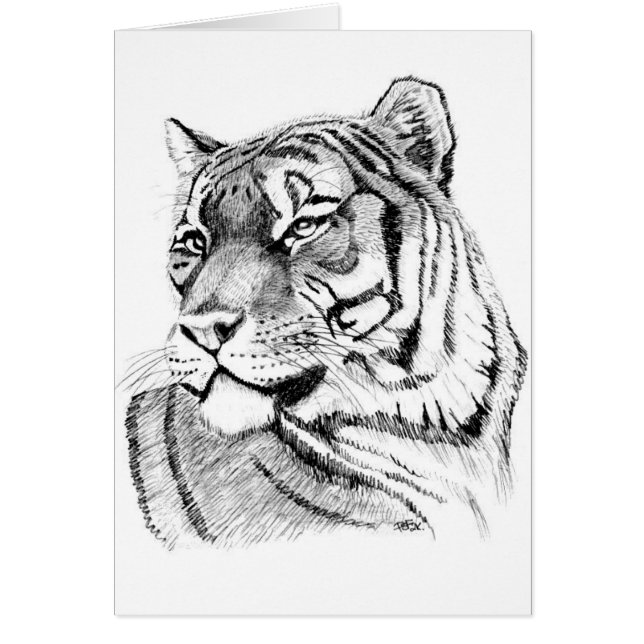 Tarjeta de cumpleaños del tigre (Frente)