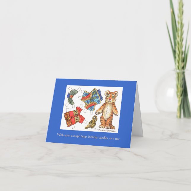 Tarjeta de cumpleaños del tigre (Anverso)