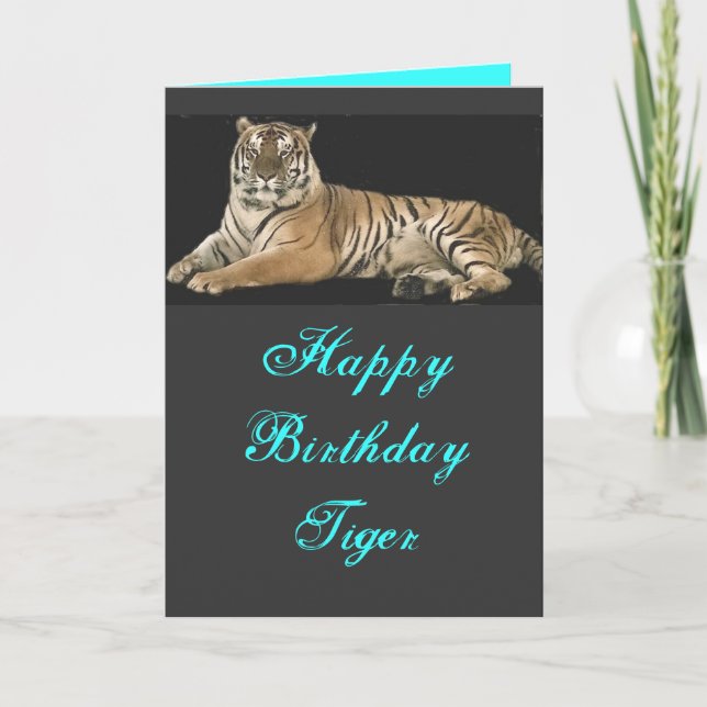 Tarjeta de cumpleaños del tigre (Anverso)