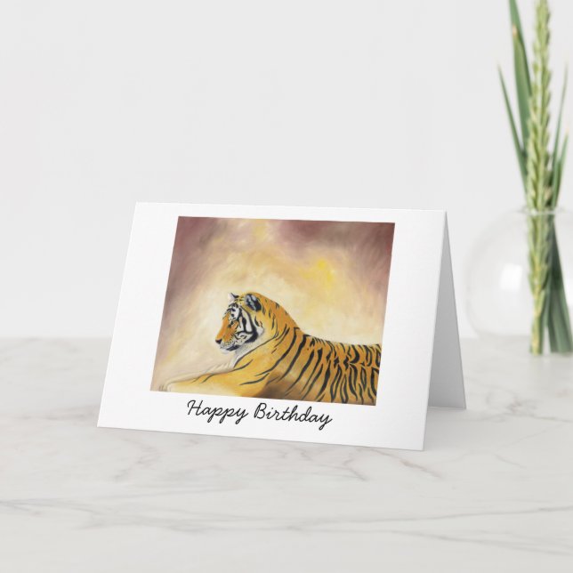 Tarjeta de cumpleaños del tigre de Bengala (Anverso)