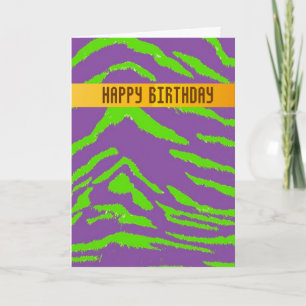 Tarjeta de cumpleaños del tigre salvaje