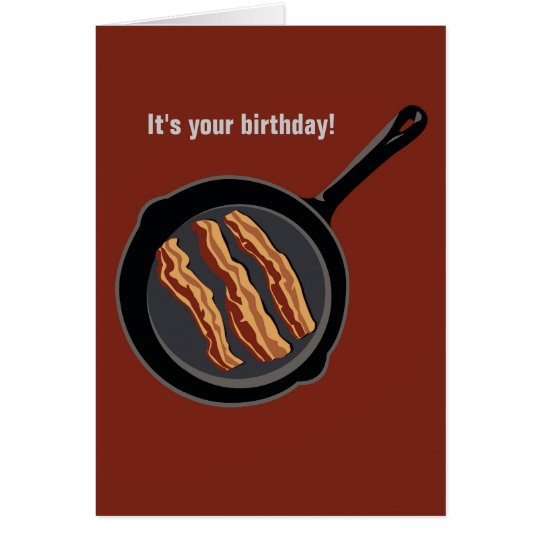Tarjeta de cumpleaños del tocino