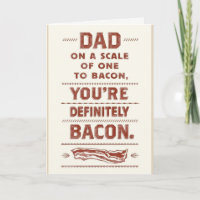 Tarjeta de cumpleaños del tocino del papá