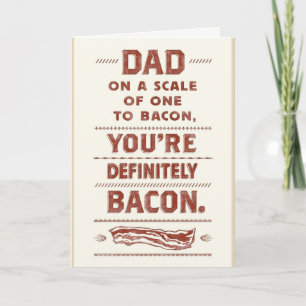Tarjeta de cumpleaños del tocino del papá