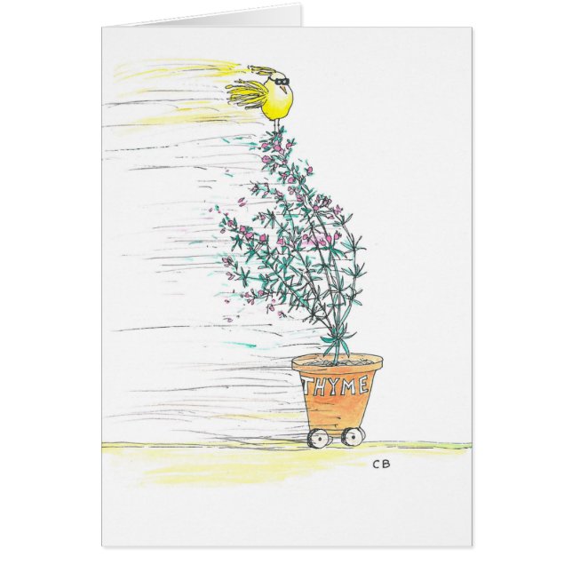 Tarjeta de cumpleaños del "tomillo" (Frente)