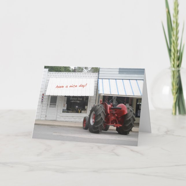 Tarjeta de cumpleaños del tractor (Anverso)